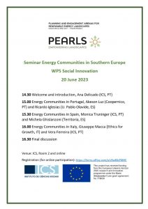 Programa PEARLS Seminar 20 JUN 23